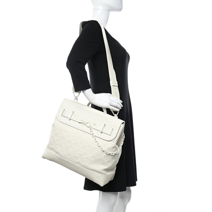 Louis Vuitton Taurillon Monogram Steamer PM White 2 of 9