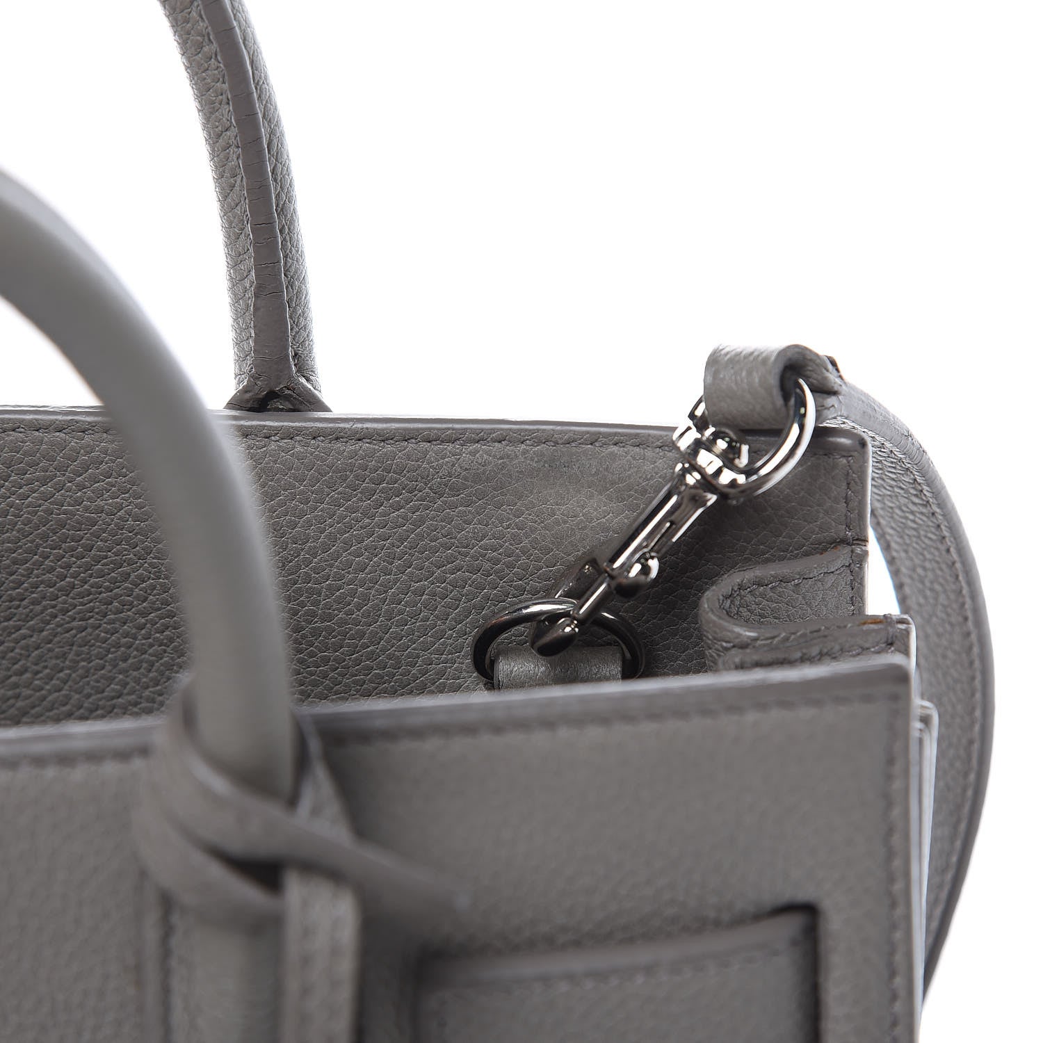 Saint Laurent Grained Calfskin Nano Sac De Jour Gray 8 of 13
