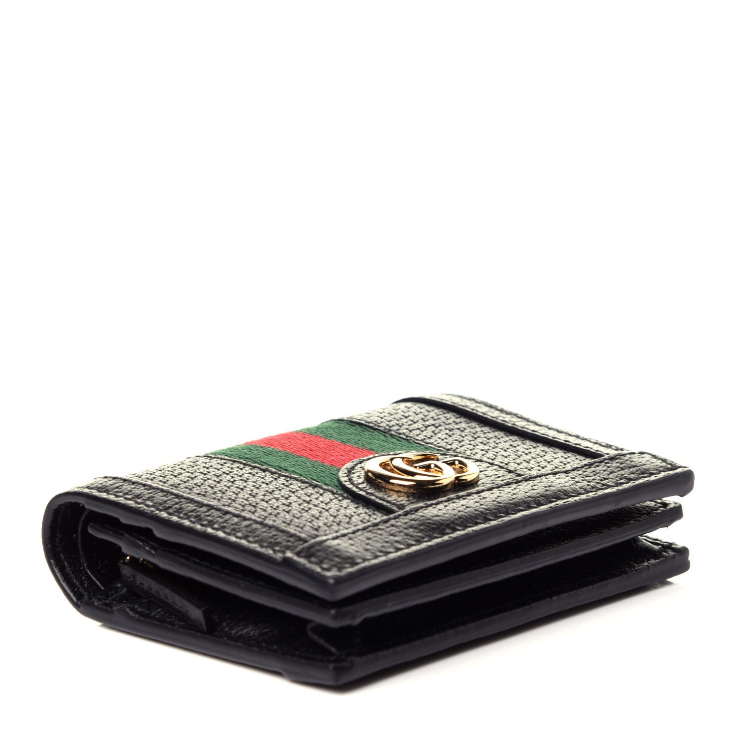 Gucci Calfskin Web Ophidia Card Case Black 3 of 9
