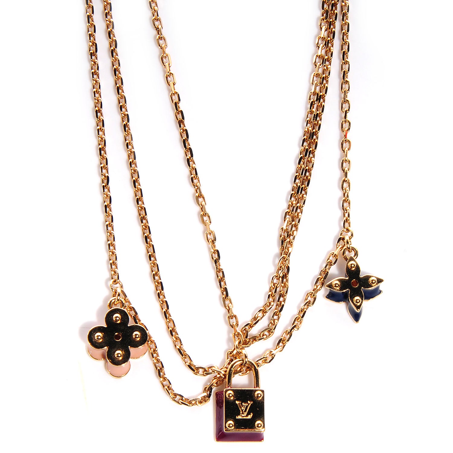 Louis Vuitton Sweet Charms Tiered Necklace Gold 1 of 4