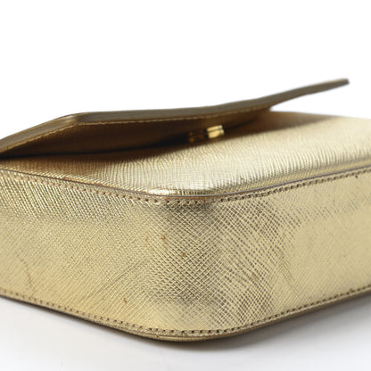Prada Saffiano Box Clutch Platino 5 of 13