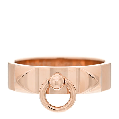 Hermes 18K Rose Gold PM Collier De Chien Ring 52 6 1 of 4