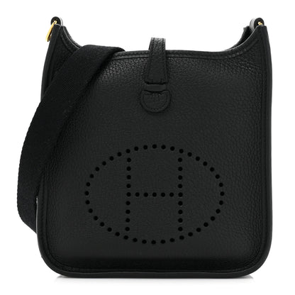 Hermes Taurillon Clemence Evelyne TPM Black 1 of 9