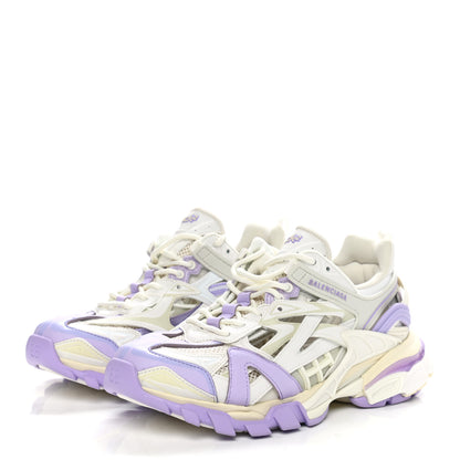 Balenciaga Rubber Mesh Tri-Color Womens Track.2 Open Sneakers 36 Lilac Beige Light Grey 3 of 9