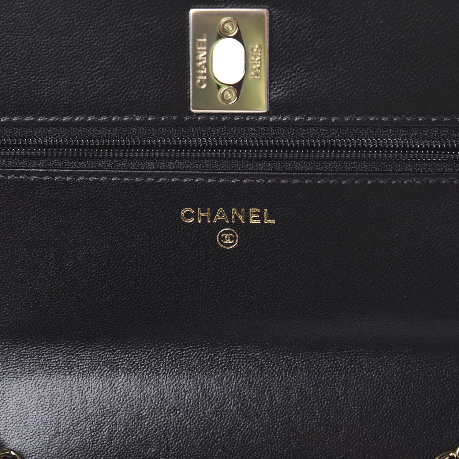 Chanel Lambskin Quilted Trendy CC Wallet On Chain WOC Black 6 of 13