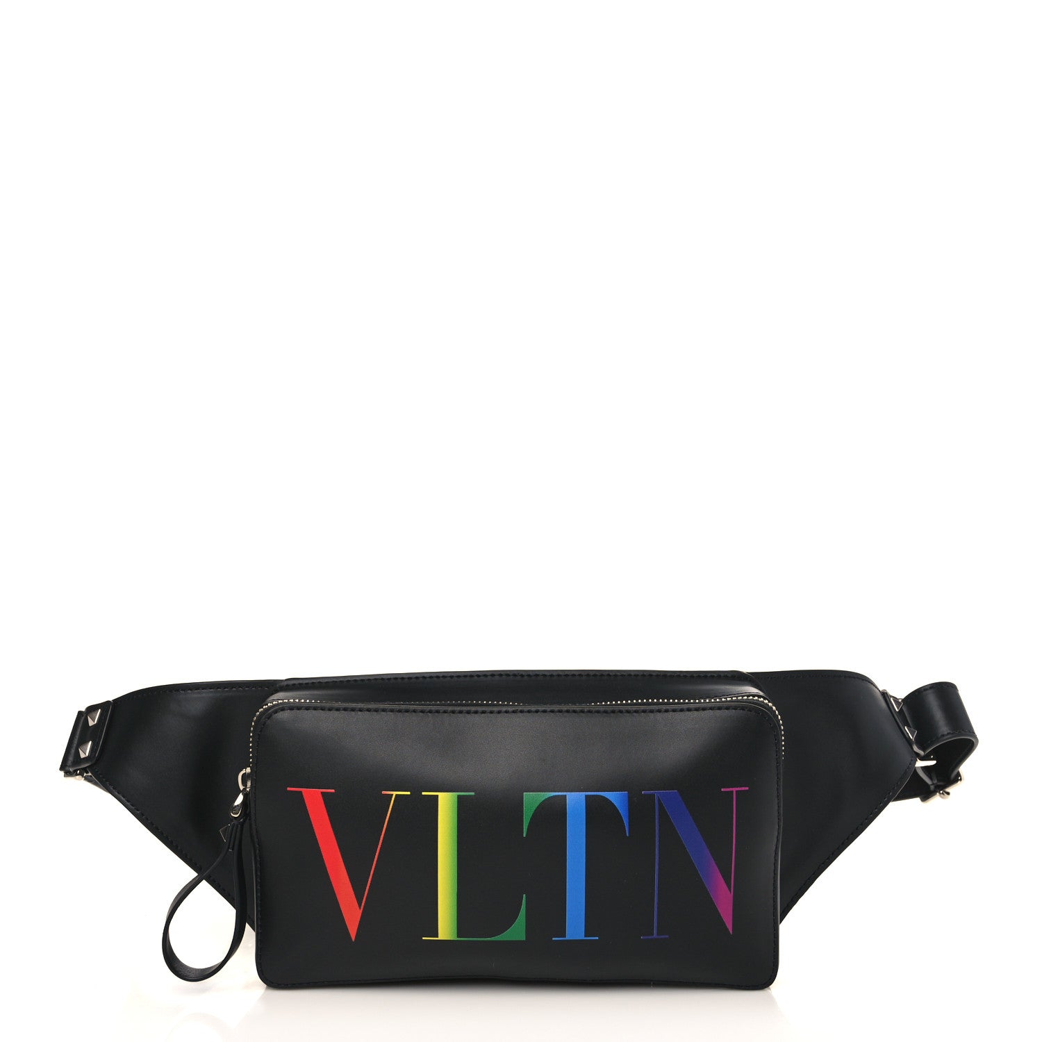 Valentino Garavani Calfskin VLTN Belt Bag Black Multicolor 1 of 7
