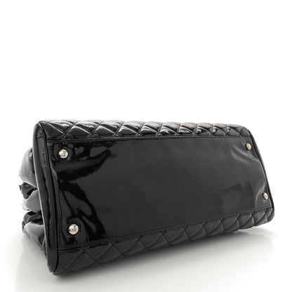 Chanel Patent Quilted Large Just Mademoiselle Bowling Bag Black 4 of 15
