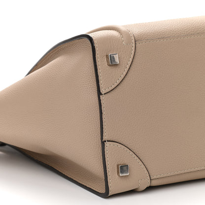 Celine Drummed Calfskin Mini Luggage Dune 8 of 10