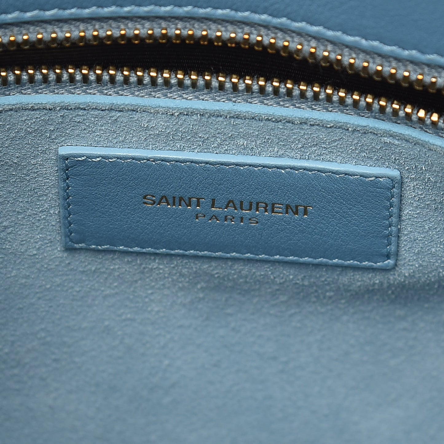 Grained Calfskin Small Sac De Jour Light Blue