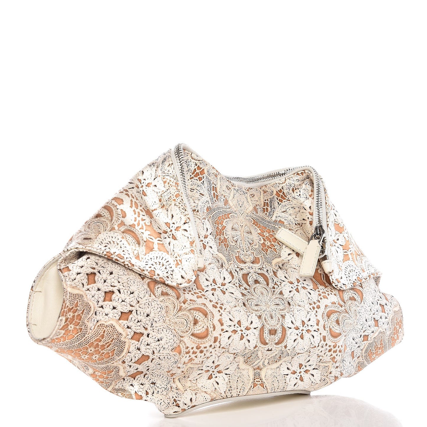 Silk Lace Print De Manta Clutch Bag