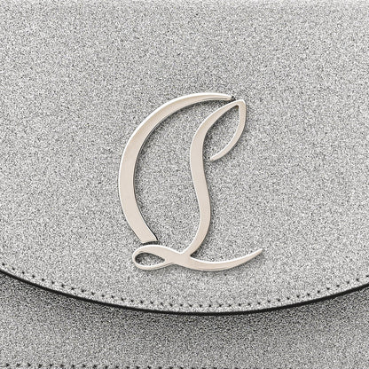 Christian Louboutin Glitter Calfskin Loubi54 Crossbody Clutch Silver 7 of 13