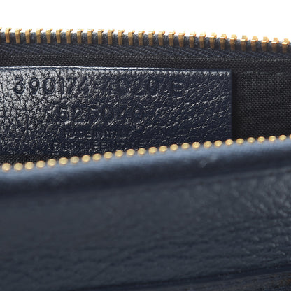 Balenciaga Chevre Gold Metallic Edge Hardware Pouch Bleu Nuit 7 of 7