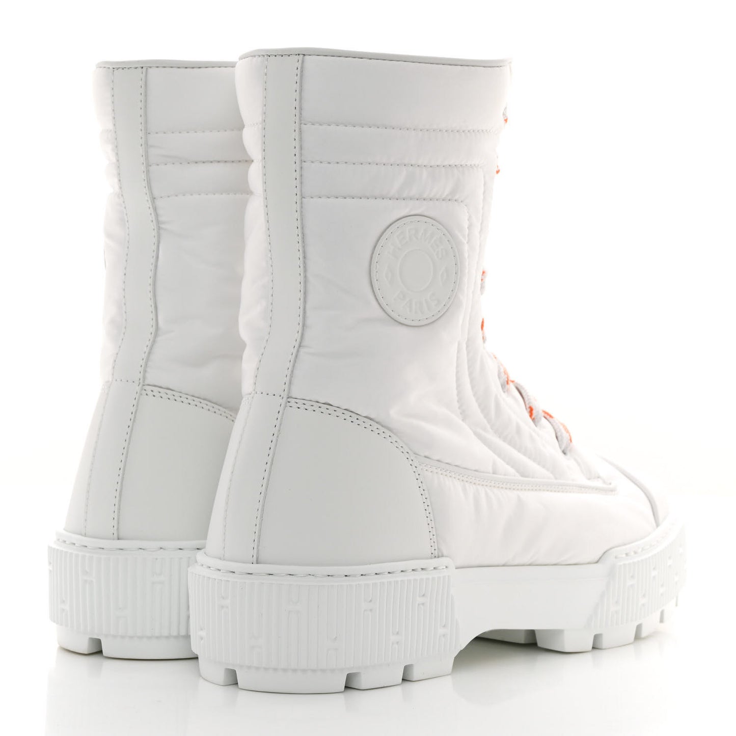 Calfskin Parachute Fresh Ankle Boots 38 White