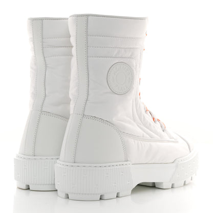 Hermes Calfskin Parachute Fresh Ankle Boots 38 White 4 of 9
