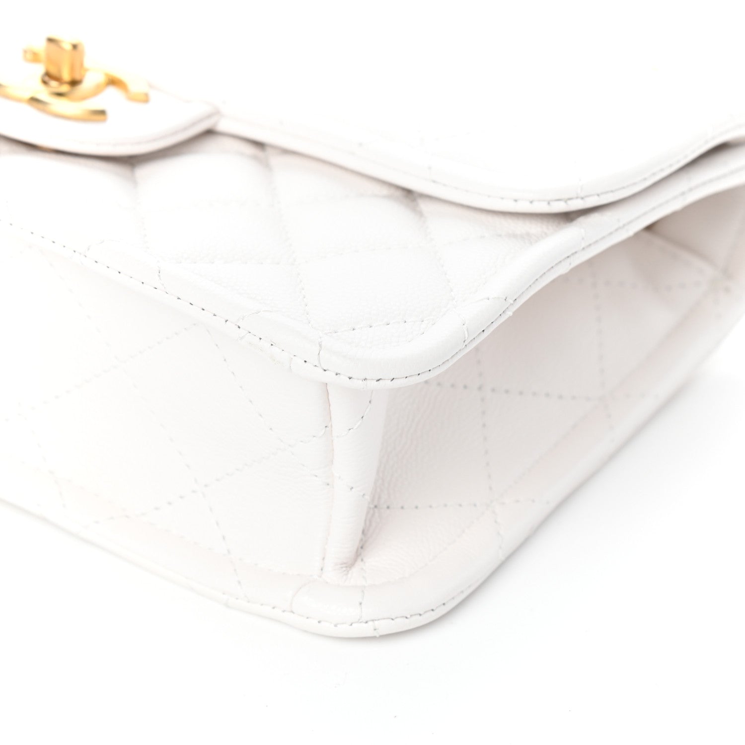 Chanel Caviar Quilted Medium Sweet Classic Flap White 10 of 10