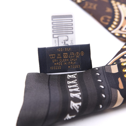Louis Vuitton Silk Monogram LV World Bandeau Brown 3 of 4