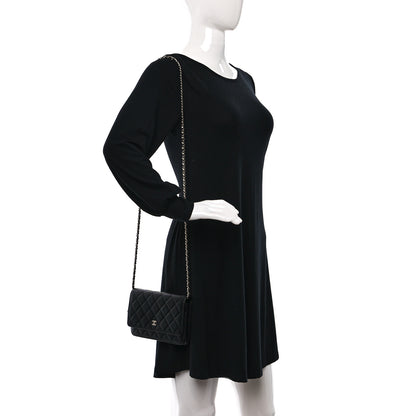 Chanel Caviar Quilted Wallet on Chain WOC Black 2 of 13