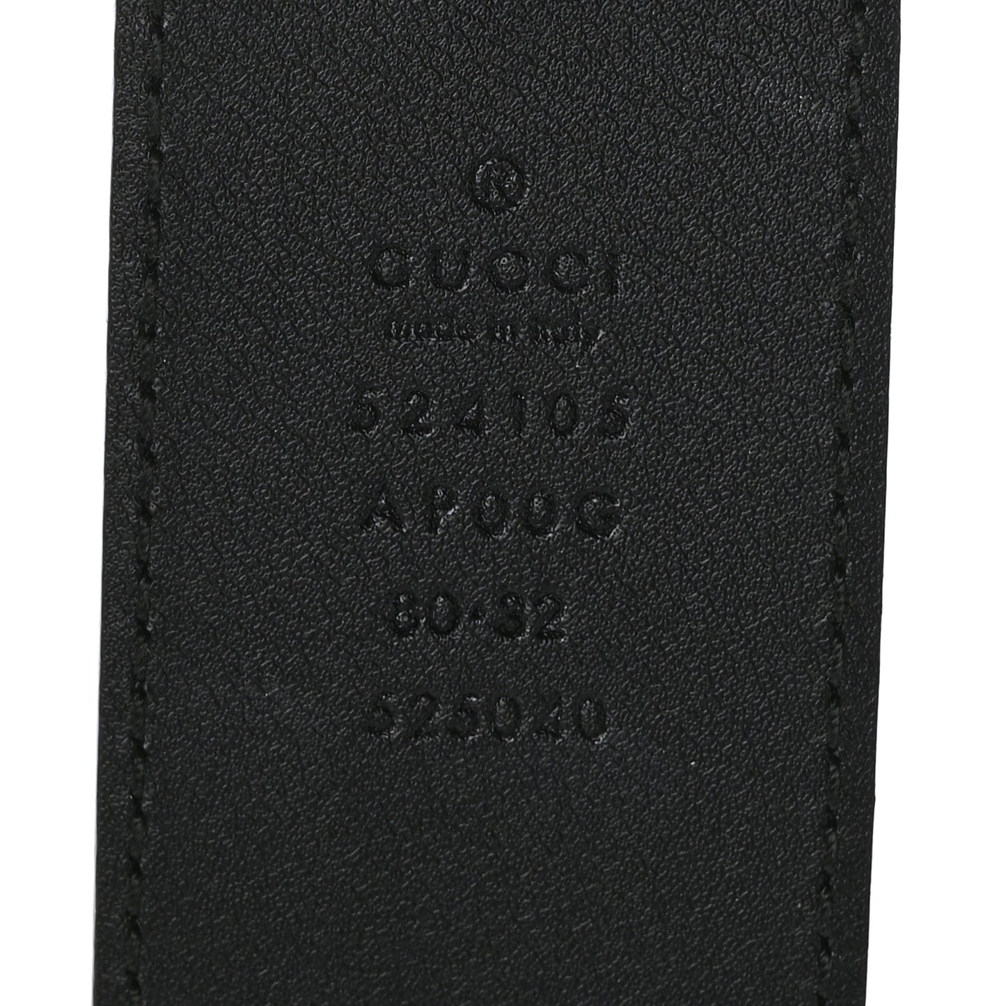 Moon Calfskin Torchon Double G 40mm Belt 80 32 Black