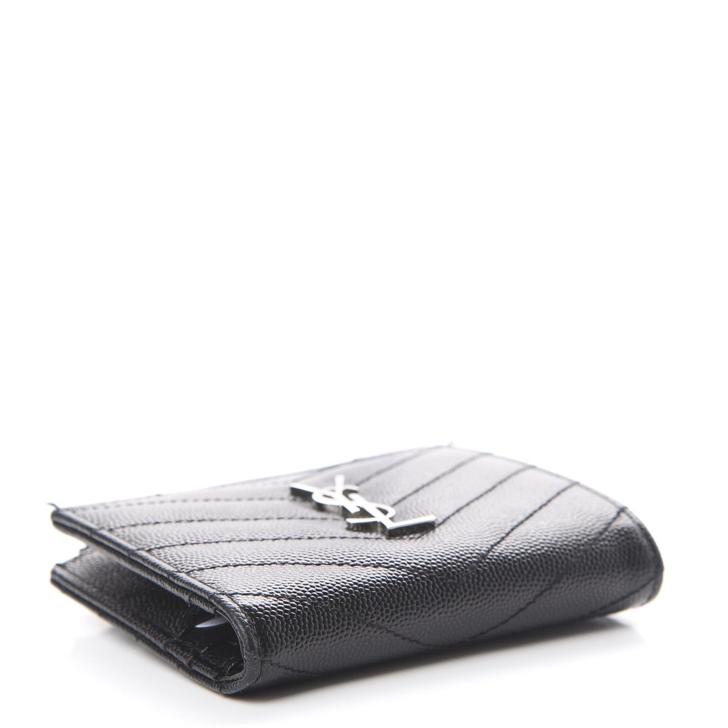 Grain De Poudre Matelasse Chevron Monogram Zipped Card Case Black