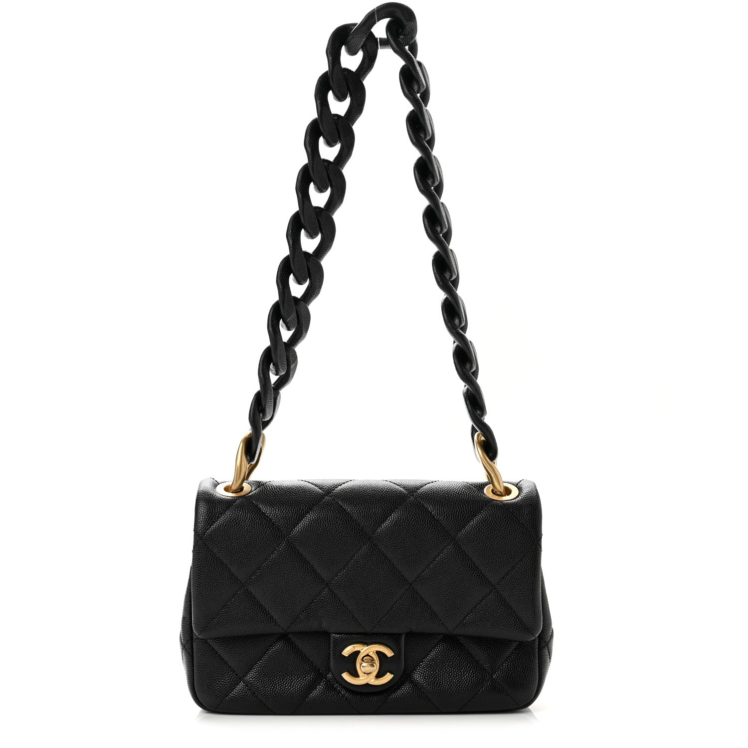 Chanel Caviar Quilted Funky Match Mini Flap Black 1 of 11