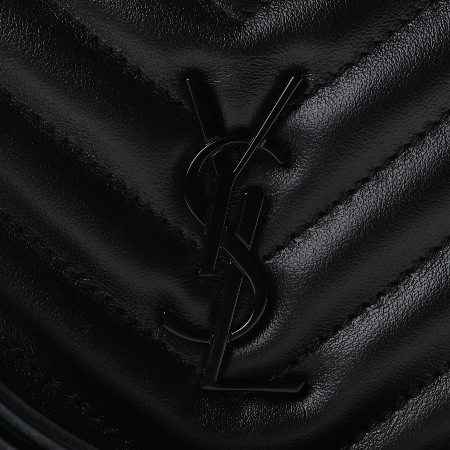 Calfskin Matelasse Monogram Lou Belt Bag Black