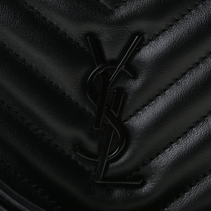 Saint Laurent Calfskin Matelasse Monogram Lou Belt Bag Black 8 of 10