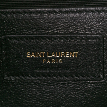 Saint Laurent Grain De Poudre Mixed Matelasse Triquilt Monogram Chain Wallet Dune 7 of 12