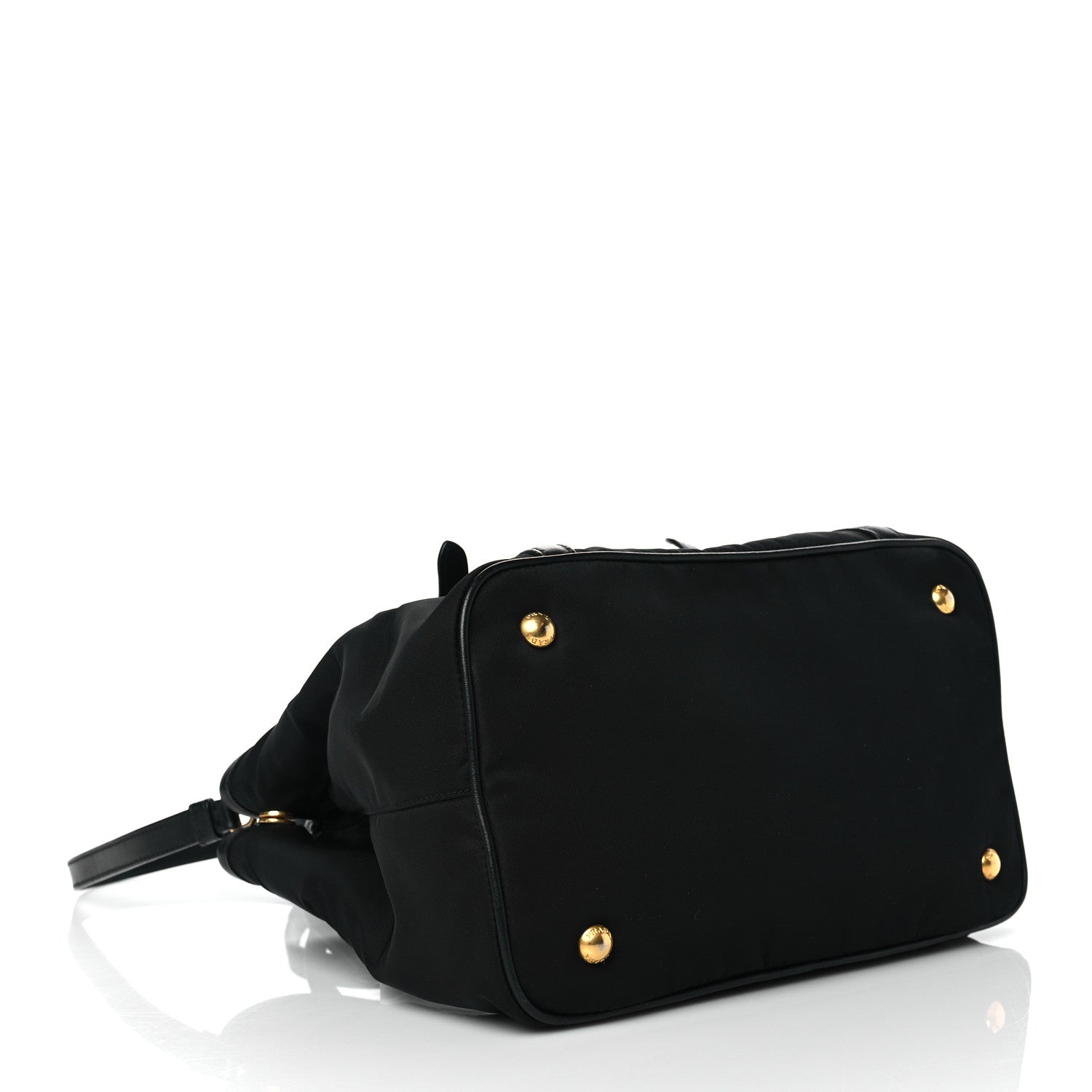 Prada Tessuto Nylon Vitello Daino Tote Black 4 of 10
