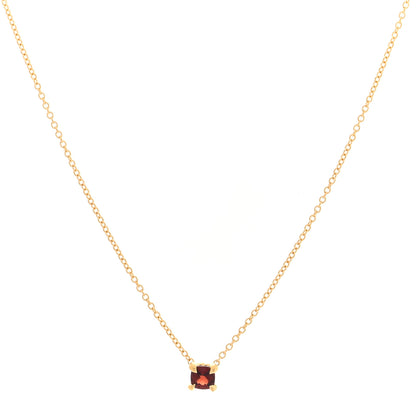 David Yurman 18K Yellow Gold Garnet Chatelaine Teen Necklace 1 of 4