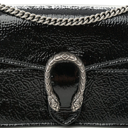 Gucci Crinkled Patent Mini Dionysus Shoulder Bag Black 7 of 10