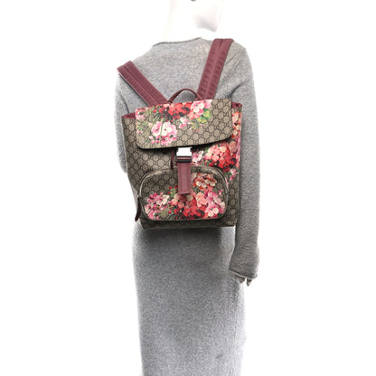 Gucci GG Supreme Monogram Blooms Medium Single Buckle Backpack Beige Multicolor Dry Rose 2 of 11