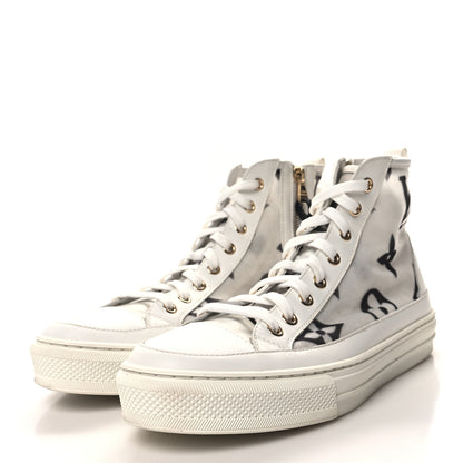 Louis Vuitton Technical Fabric Calfskin Monogram Giant Printed Stellar Sneaker Boots 39.5 3 of 11