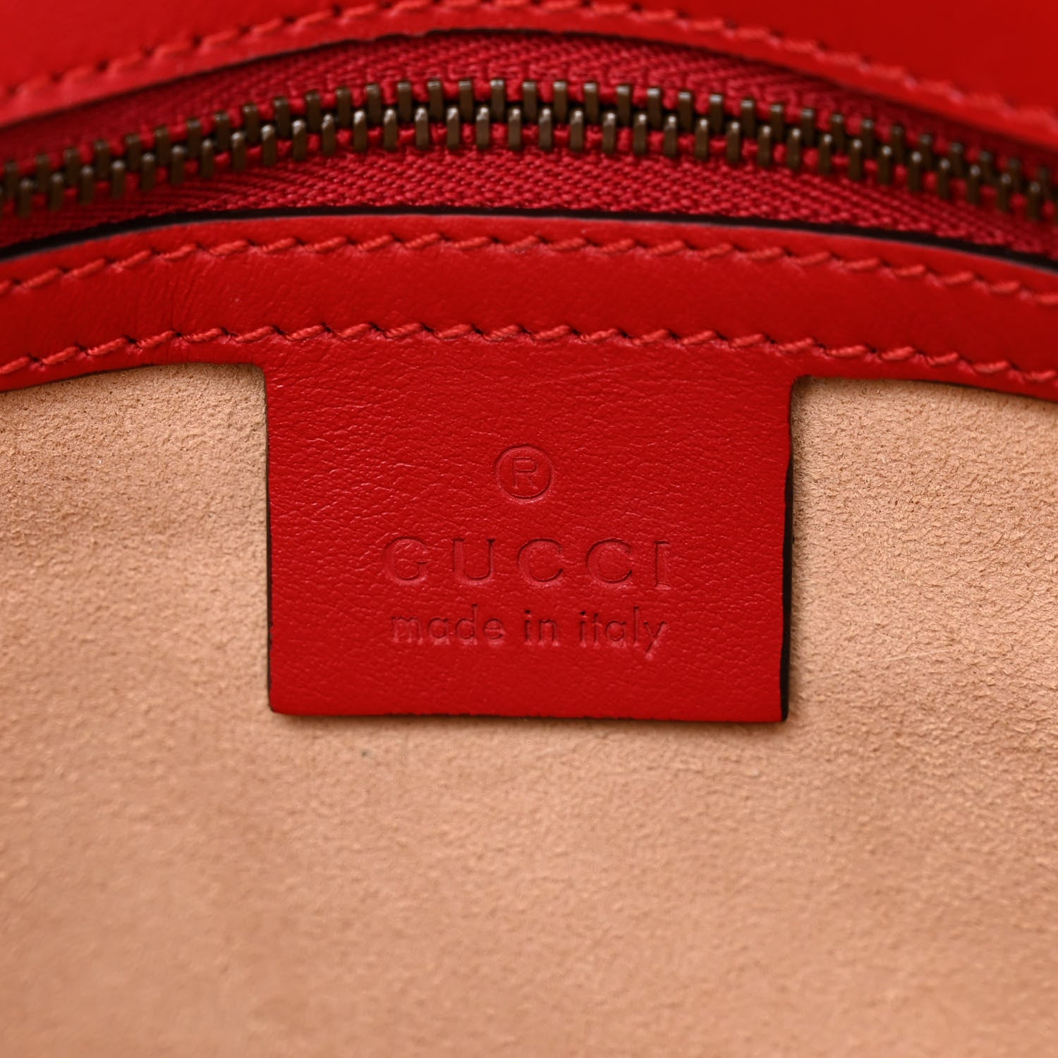 Gucci Calfskin Matelasse Small GG Marmont Shoulder Bag Hibiscus Red 6 of 11