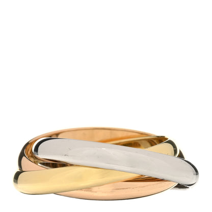 Cartier 18K Pink Yellow White Gold Classic Trinity Ring 60 9 2 of 3