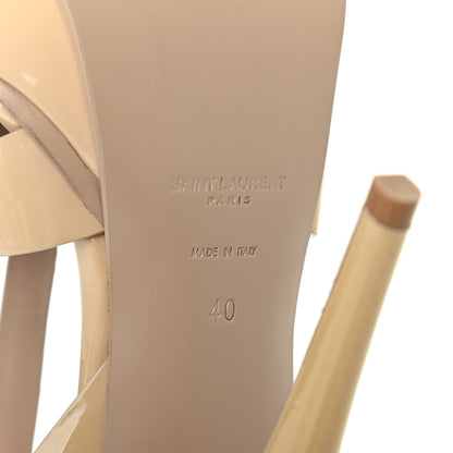 Saint Laurent Patent Tribute 105 Platform Sandals 40 Nude Powder 7 of 8