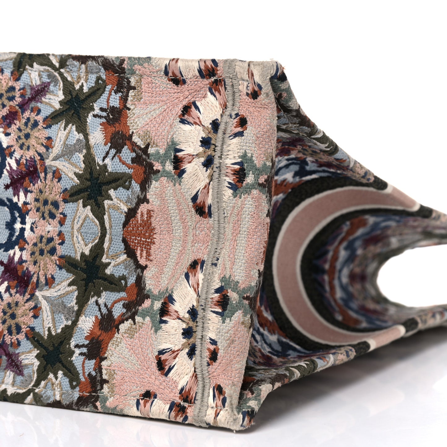 Canvas Embroidered KaleiDioroscopic Book Tote Multicolor