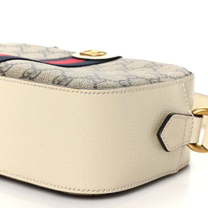 Gucci GG Supreme Monogram Textured Calfskin Web Small Ophidia Camera Bag Beige Ebony Mystic White 9 of 9
