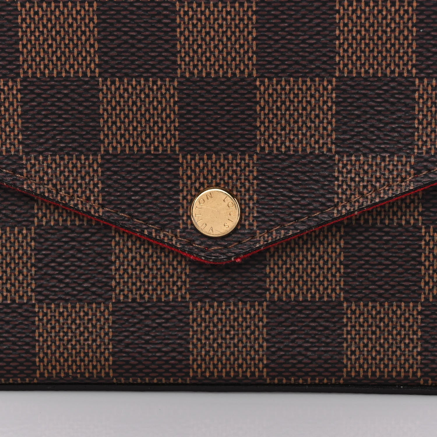 Louis Vuitton Damier Ebene Pochette Felicie Chain Wallet 11 of 12