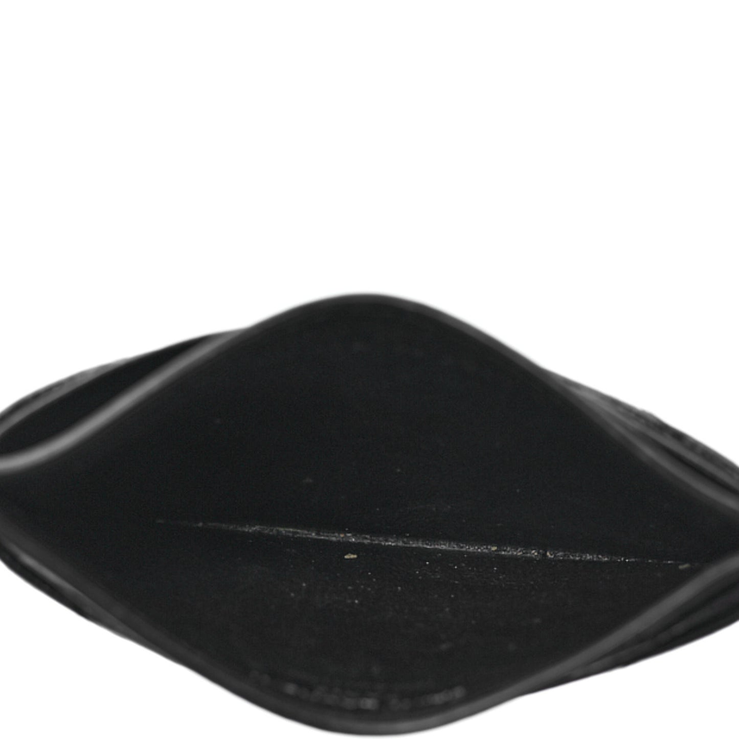 Grain De Poudre Matelasse Chevron Monogram Credit Card Case Black