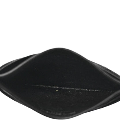 Saint Laurent Grain De Poudre Matelasse Chevron Monogram Credit Card Case Black 5 of 10