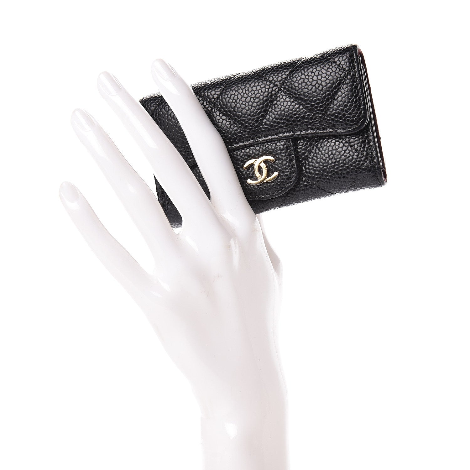 Chanel Caviar Quilted 6 Key Holder Black 2 of 13