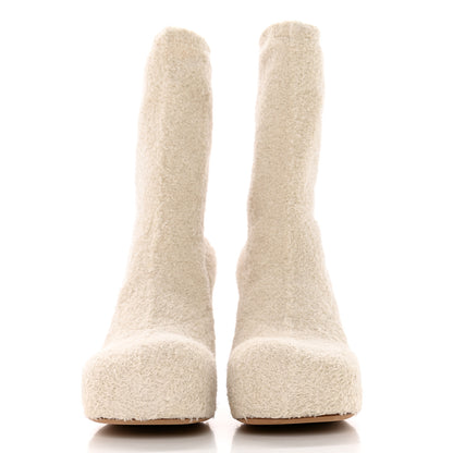 Bottega Veneta Spongy Knit The Bold Mid Calf Boots 36 Wax 2 of 7