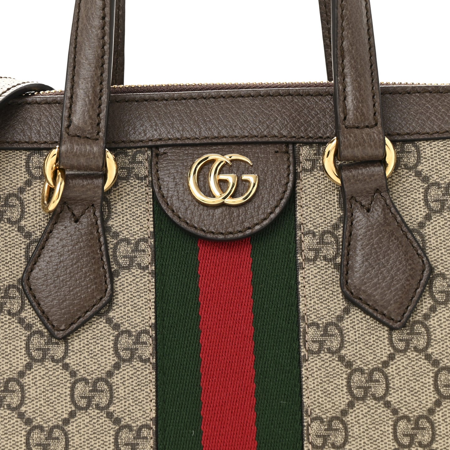 GG Supreme Monogram Small Ophidia Tote Bag Brown