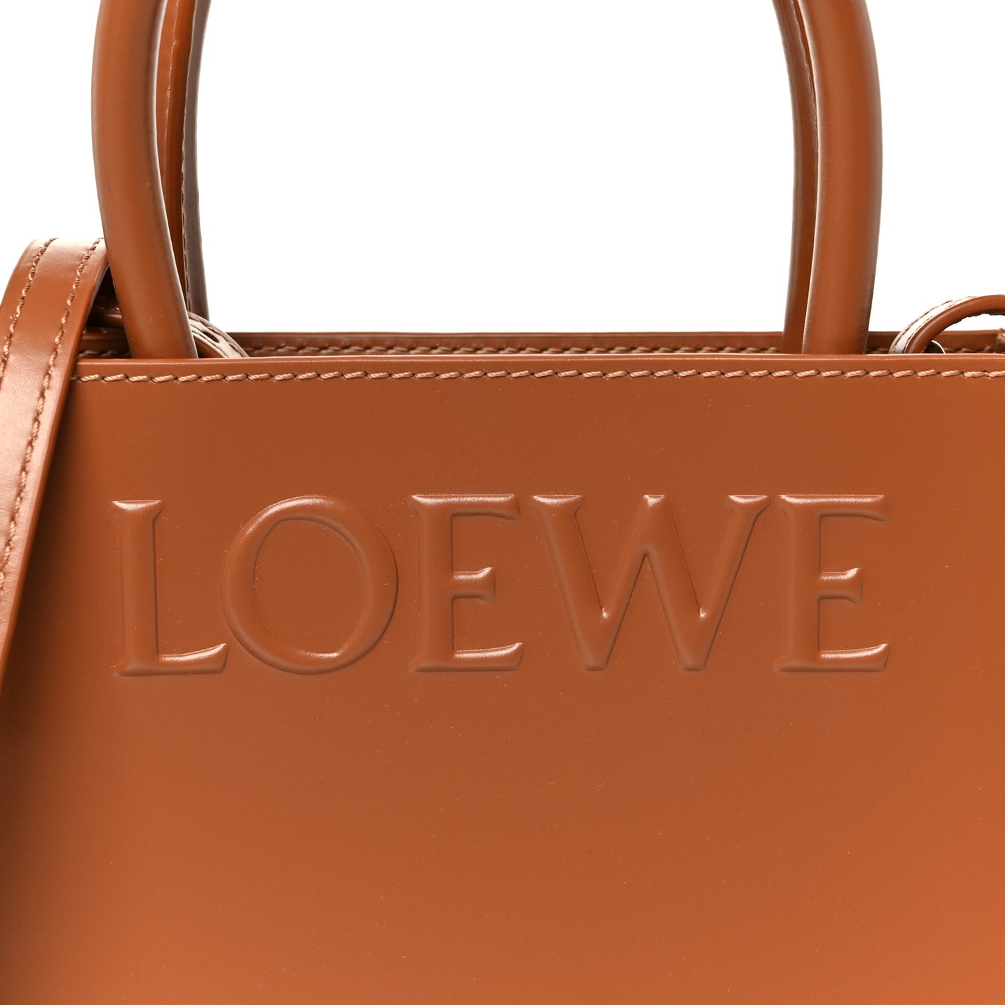 Smooth Calfskin Logo Small A5 Tote Tan