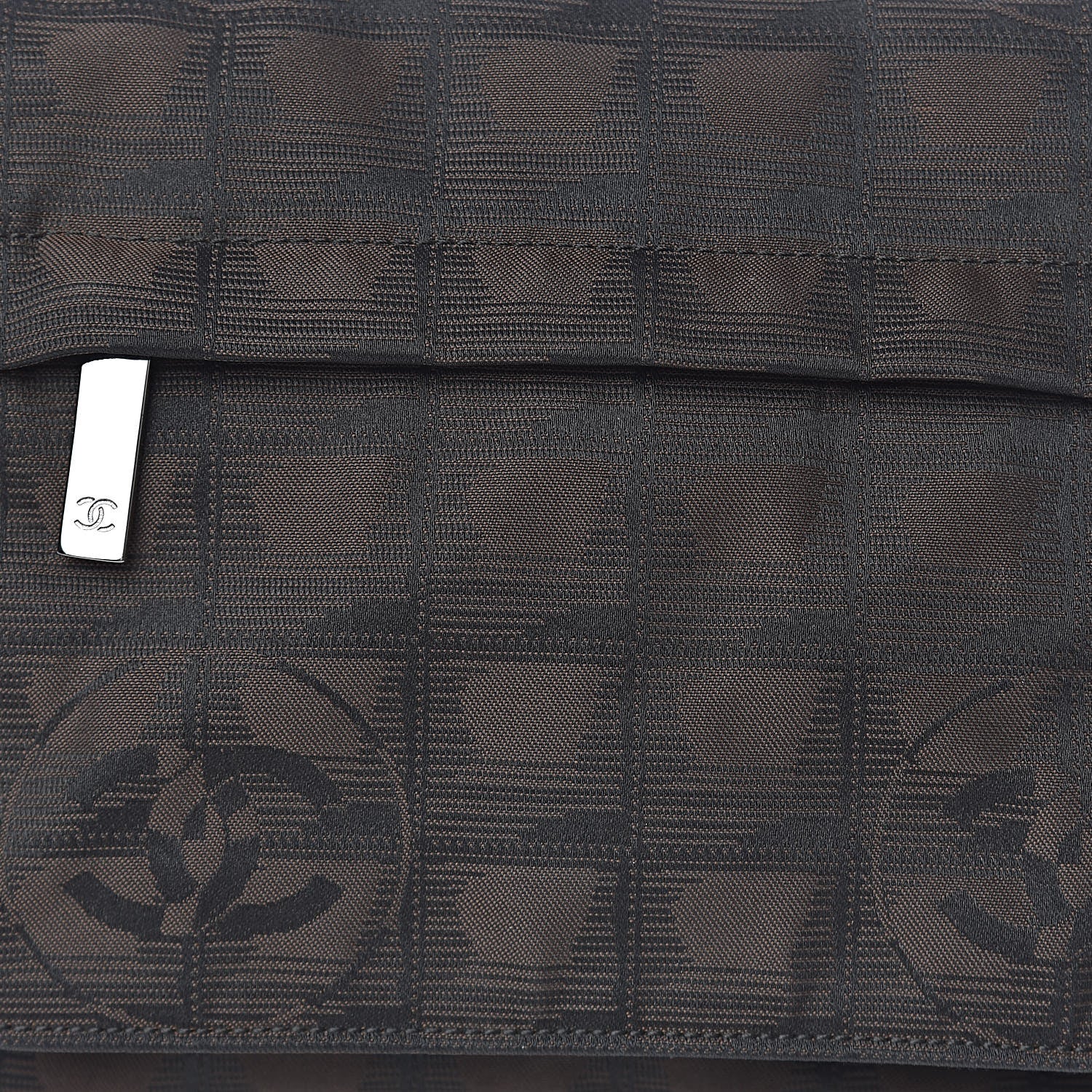 Chanel Nylon Travel Belt Bag Brown Black 10 of 10