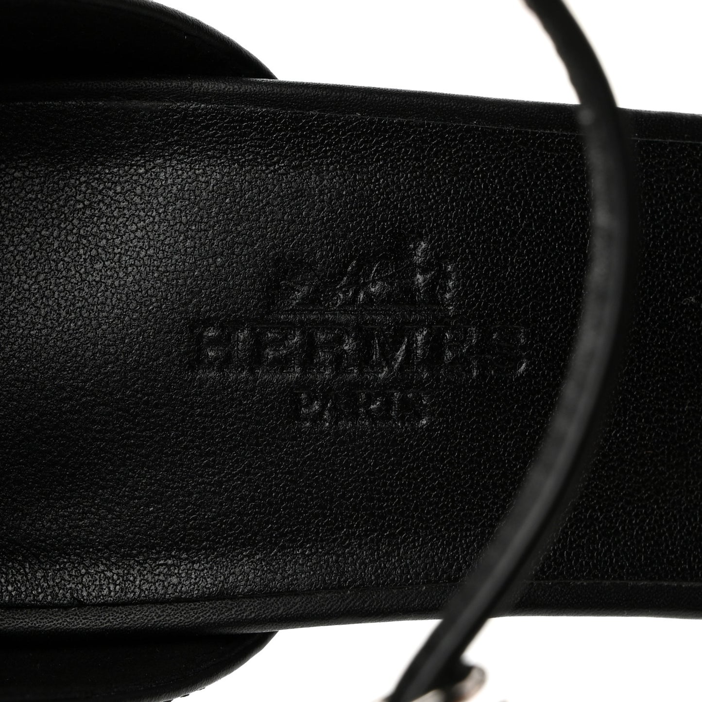 Calfskin Encens 50 Sandals 38 Black