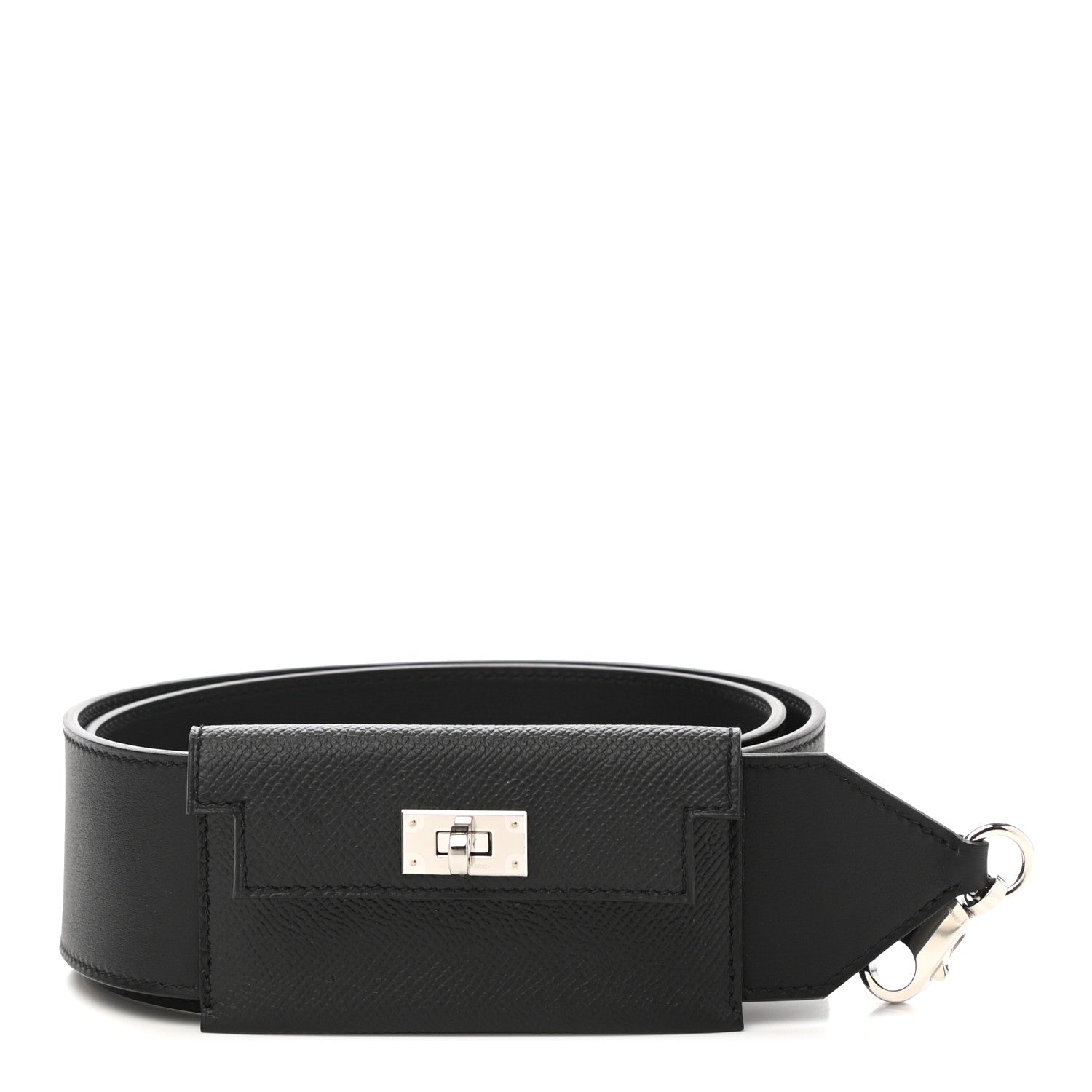 Hermes Swift Epsom Pocket Kelly Shoulder Strap Black 1 of 5
