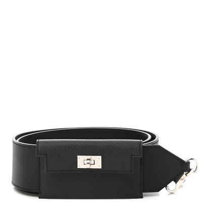 Hermes Swift Epsom Pocket Kelly Shoulder Strap Black 1 of 5