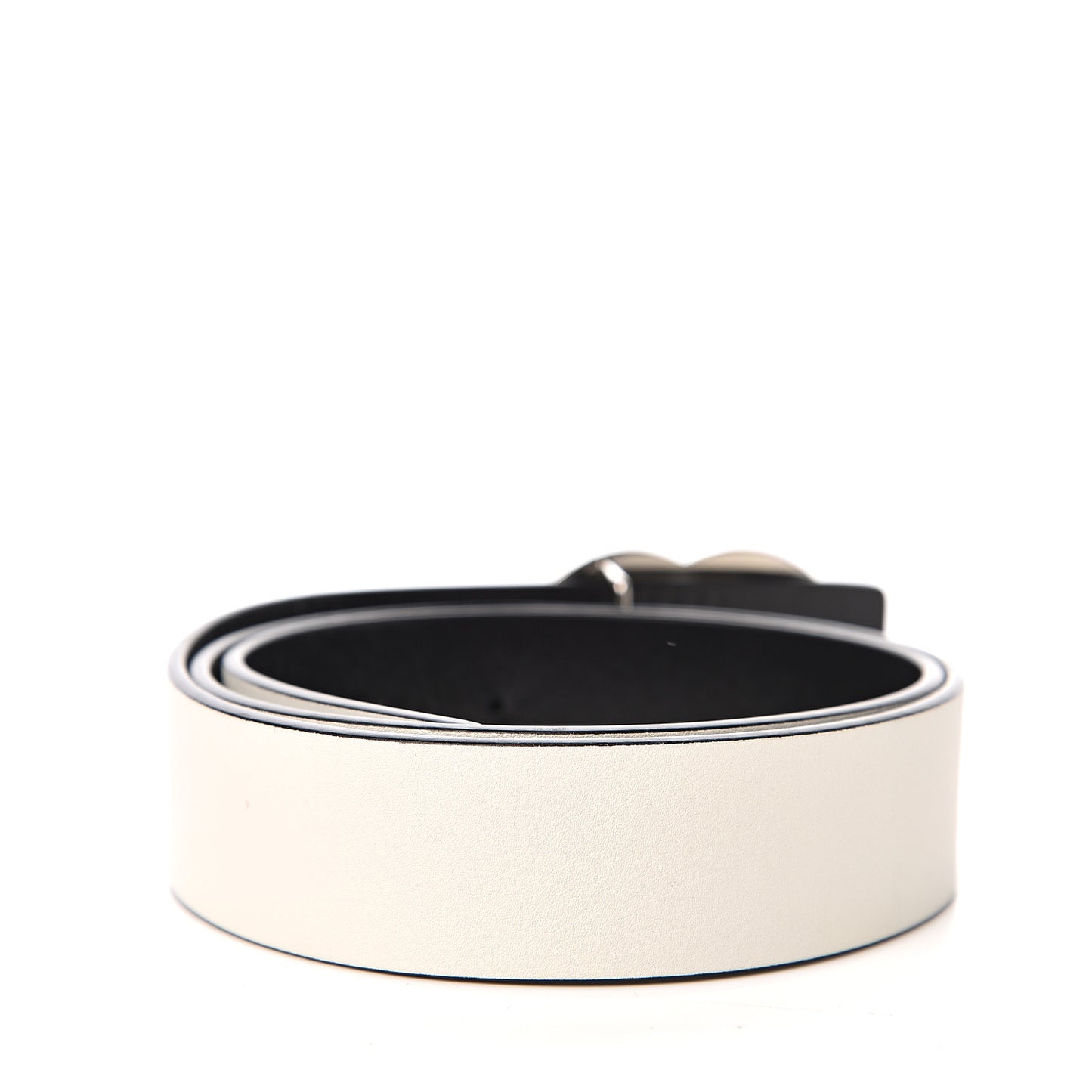 Calfskin CC Reversible Belt 85 White Black