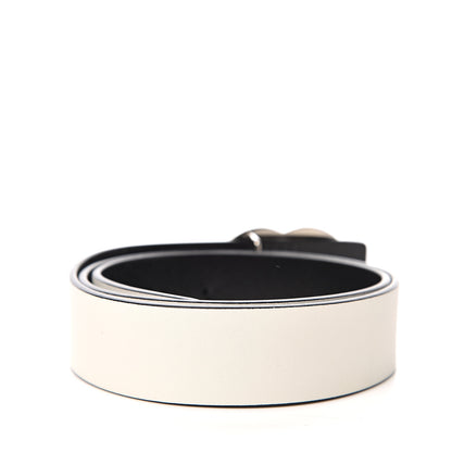 Chanel Calfskin CC Reversible Belt 85 White Black 2 of 6